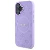 Guess GUHMP16SPSAPSMEU iPhone 16 6.1 fioletowy/purple hardcase Saffiano Peony Classic Logo MagSafe